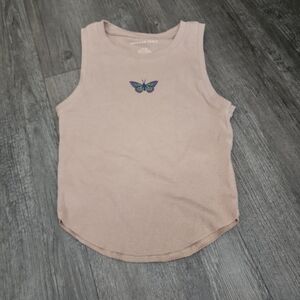 American Eagle Cropped Butterfly Tank Small